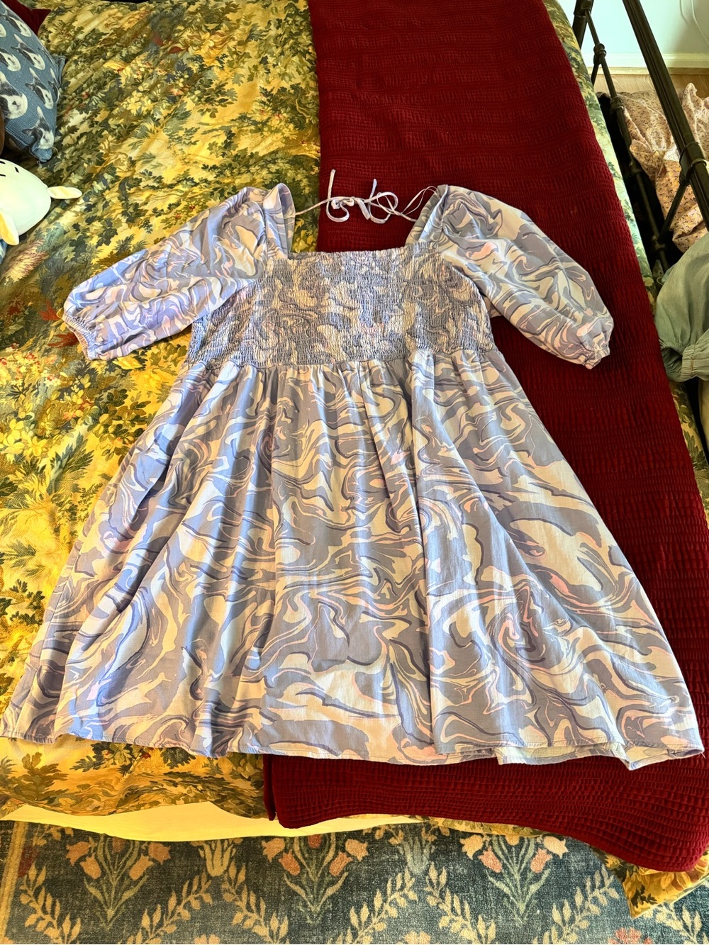 Target Ava & Viv purple swirl smock dress